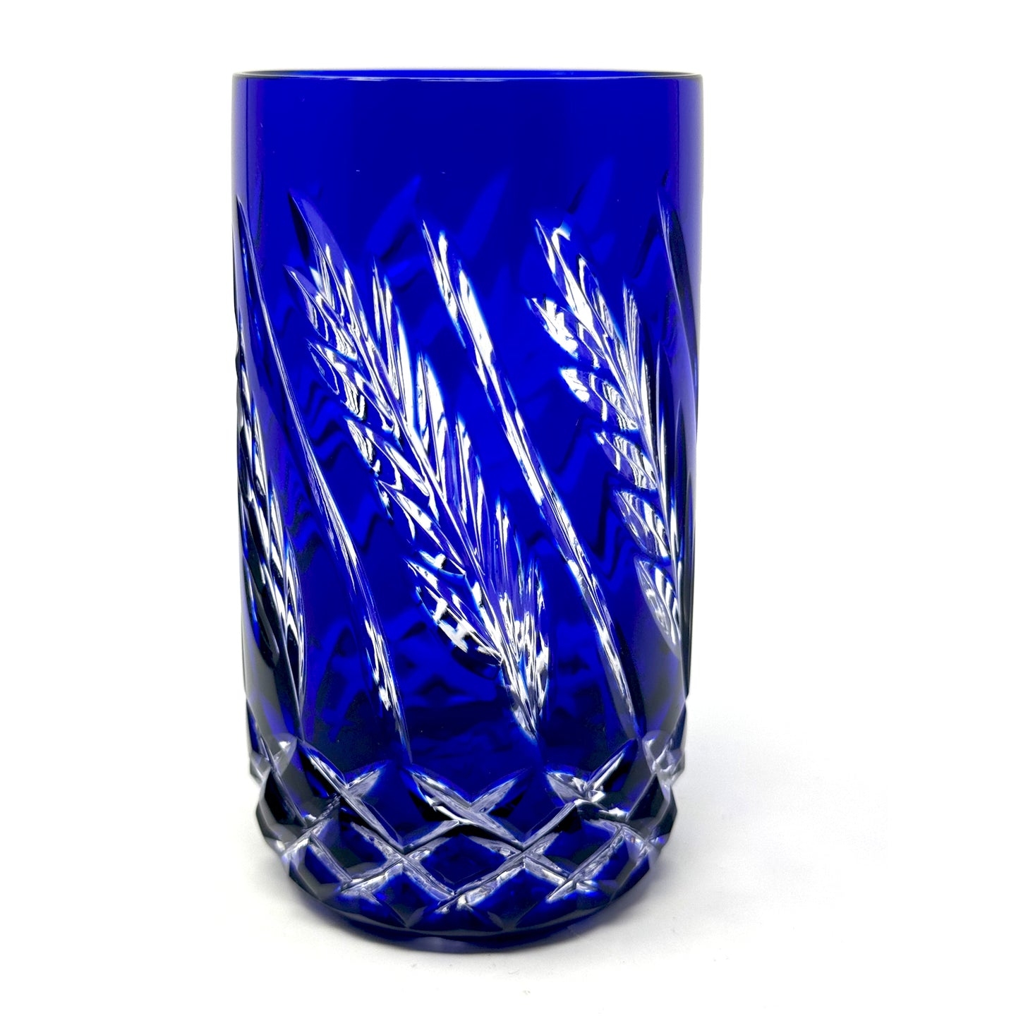 Blue Wheat Stemless Champagne Glass