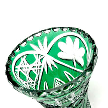 Load image into Gallery viewer, Green Shamrock Vase with Oval Panel