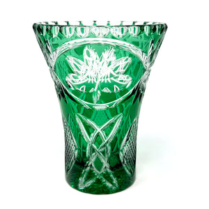 Green Shamrock Vase with Oval Panel