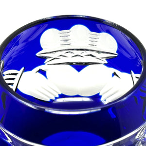 Blue Claddagh Ring Brandy Glass
