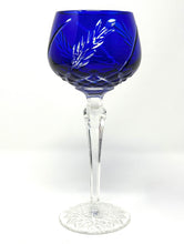 Load image into Gallery viewer, Blue Wheat Wine Hock Glass