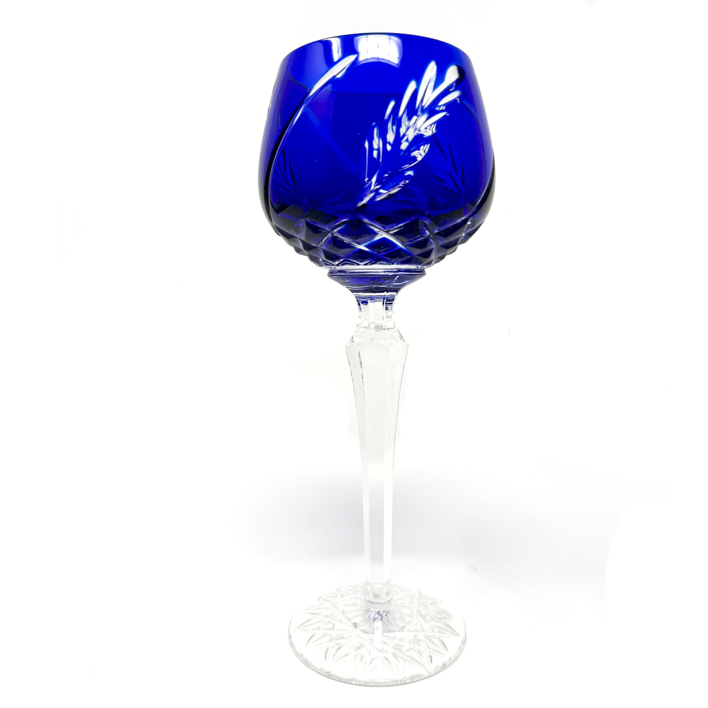 Blue Wheat Wine Glass