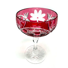 Load image into Gallery viewer, Red Shamrock Saucer Champagne Glass