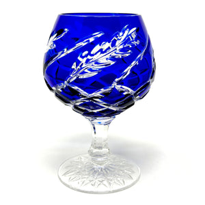 Blue Wheat Brandy Glass