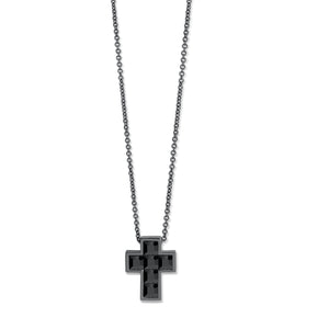 Cross Pendant set with Jet Crystals