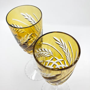 Amber Flute Champagne Glasses - Slightly Imperfect - Set of Two