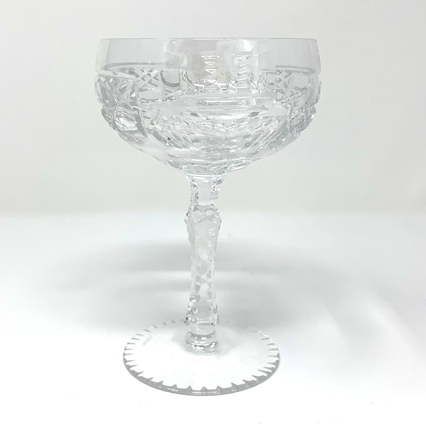 Set of Four Claddagh Saucer Champagne Glasses