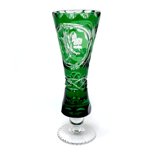 Green Shamrock Limited Edition Footed Vase