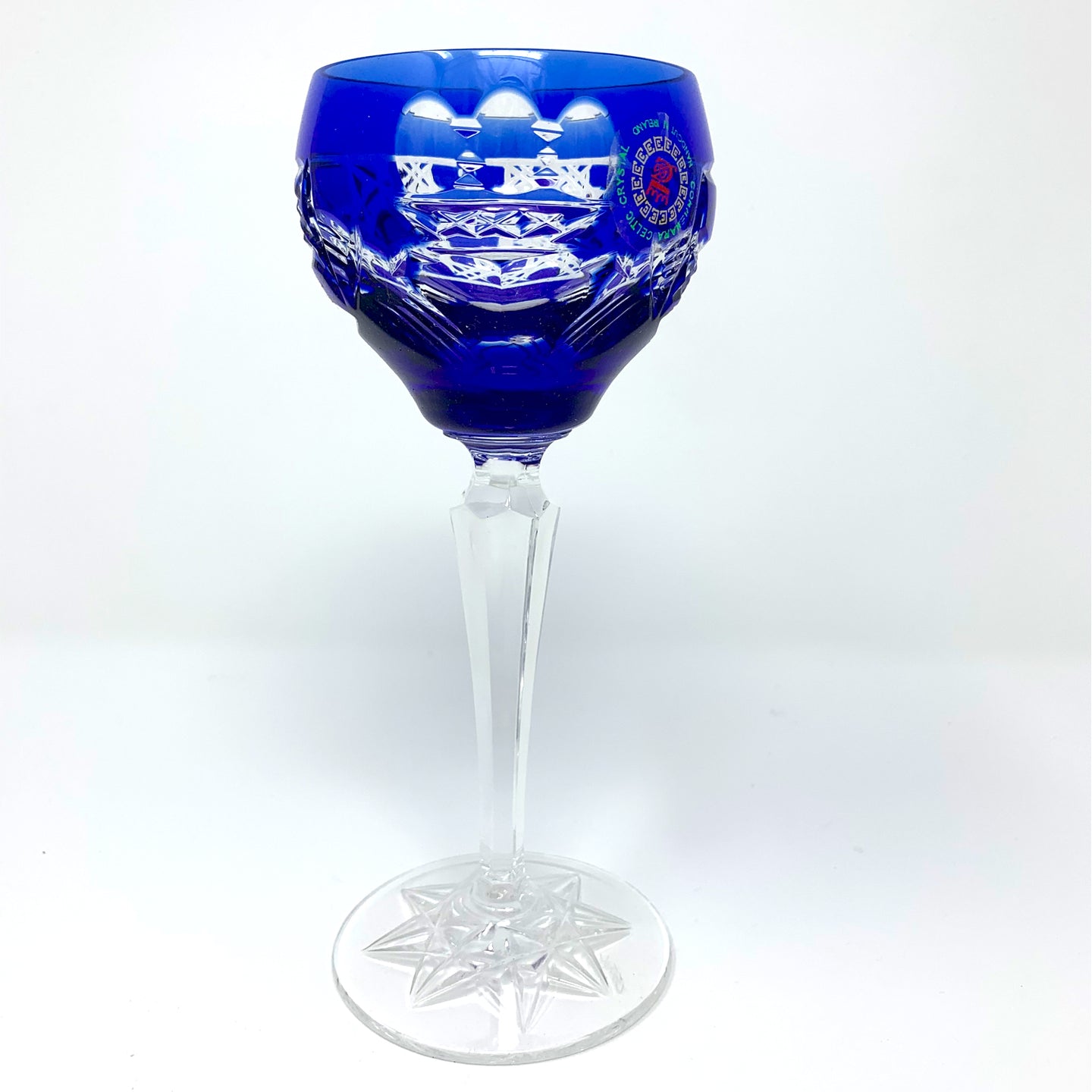 Blue Claddagh Wine Glass