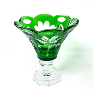 Green Shamrock Footed Centre Piece - 50th Anniversary Unique Piece